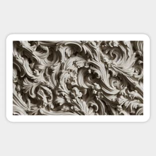 Seamless Leaf Relief Carving X Sticker